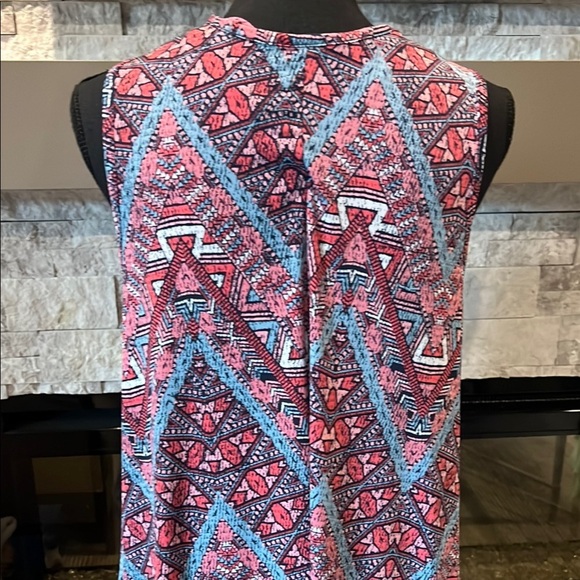 Cynthia Rowley Pink and Blue sleeveless summer swing dress Medium - Picture 8 of 10